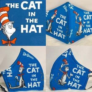 Classic Dr Seuss Cat in The Hat Adult face Mask